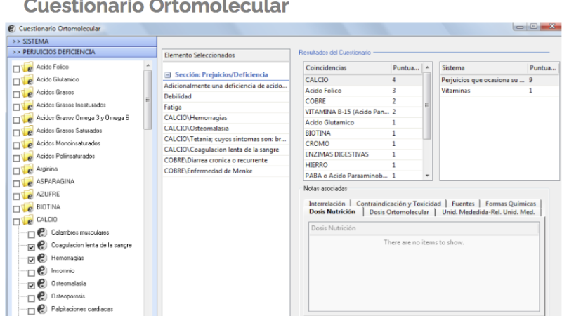 Ortomolecular cuestionario